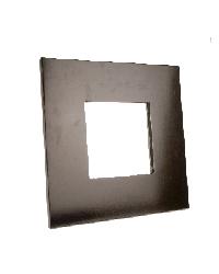 Square Walnut Veneer Mirror